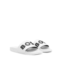 Hugo Italiaanse Slider Sandalen met reliëflogo-Heren Slippers