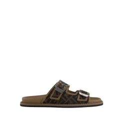 Fendi Jacquard FF Motif Sandalen-Heren Slippers