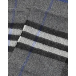 Burberry Kasjmier Geruit Geborduurde Franje Sjaal-Heren Sjaals