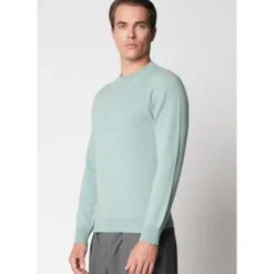 Gran Sasso Kasjmier trui met ronde hals-Heren Truien & Vesten