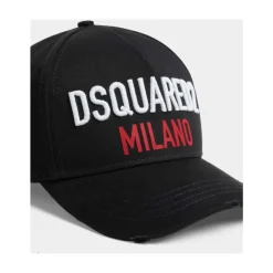 Dsquared2 Katoenen Gabardine Geborduurd Logo Pet-Heren Petten