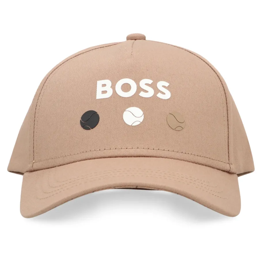 Hugo Katoenen keperpet met logolabel-Heren Petten