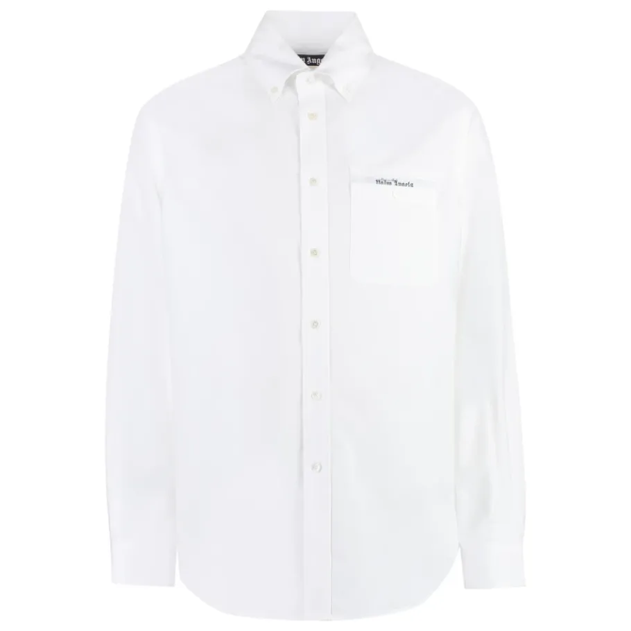 Palm Angels Katoenen overhemd met button-down kraag-Heren Overhemden