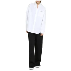 Palm Angels Katoenen overhemd met button-down kraag-Heren Overhemden