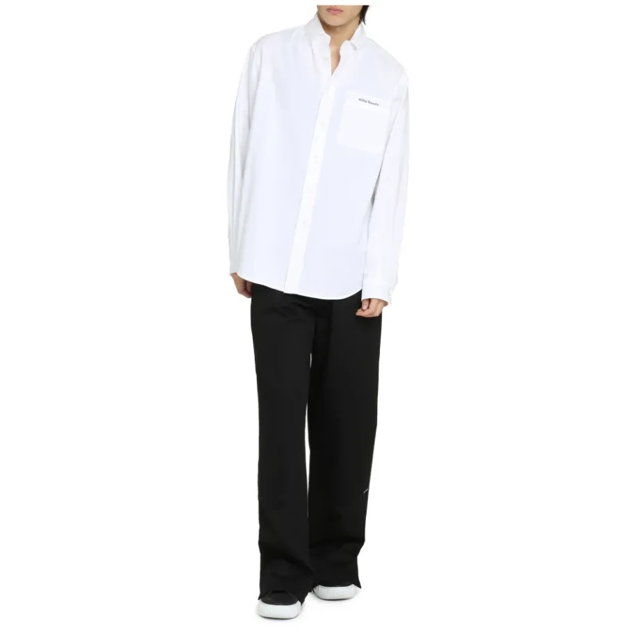 Palm Angels Katoenen overhemd met button-down kraag-Heren Overhemden