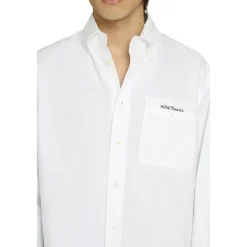 Palm Angels Katoenen overhemd met button-down kraag-Heren Overhemden