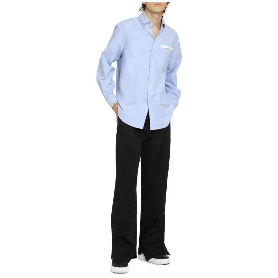 Palm Angels Katoenen overhemd met button-down kraag-Heren Overhemden