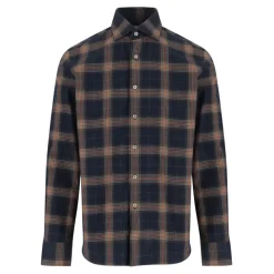 Alessandro Gherardi Katoenen overhemd met ruitpatroon-Heren Overhemden