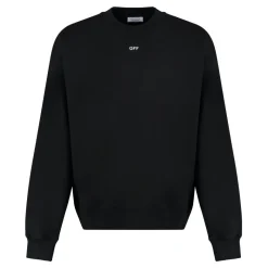 Off White Katoenen Sweatshirt met Ronde Hals-Heren Truien & Vesten