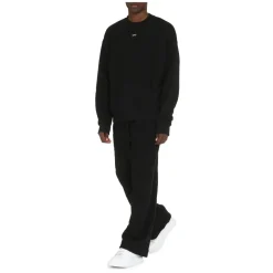 Off White Katoenen Sweatshirt met Ronde Hals-Heren Truien & Vesten