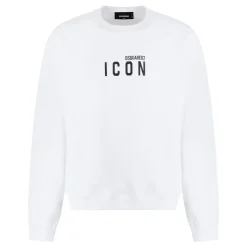 Dsquared2 Katoenen sweatshirt met ronde hals en logo-Heren Truien & Vesten