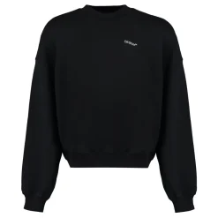 Off White Katoenen sweatshirt met ronde hals-Heren Truien & Vesten