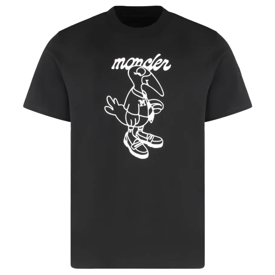Moncler Katoenen T-shirt met Contrasterende Print-Heren Shirts