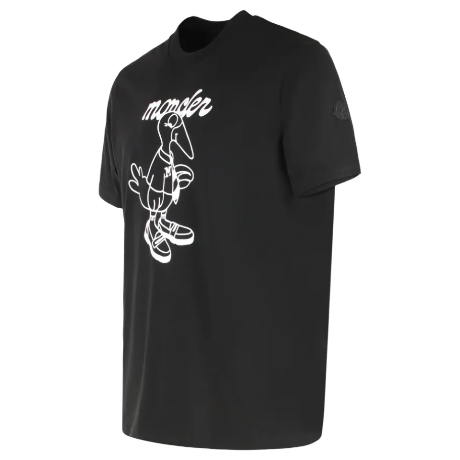 Moncler Katoenen T-shirt met Contrasterende Print-Heren Shirts