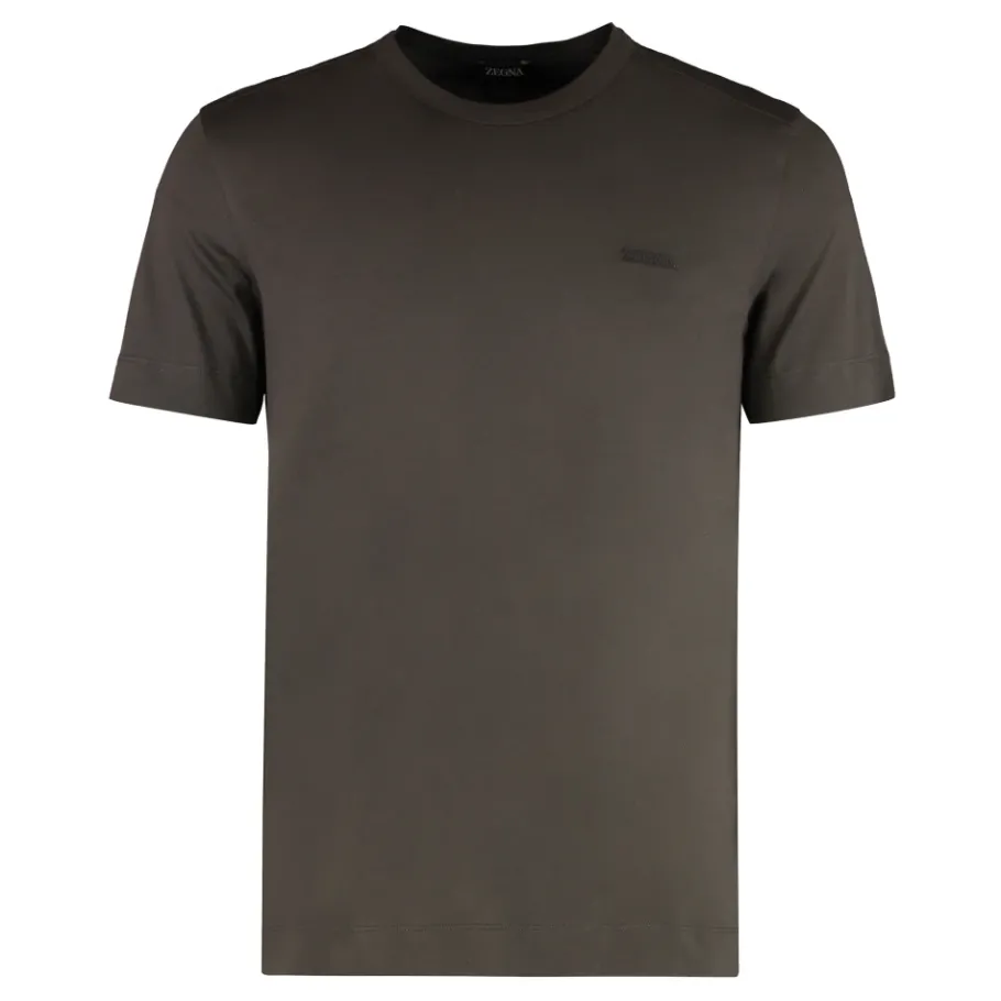 Zegna Katoenen T-shirt met ronde hals-Heren Shirts