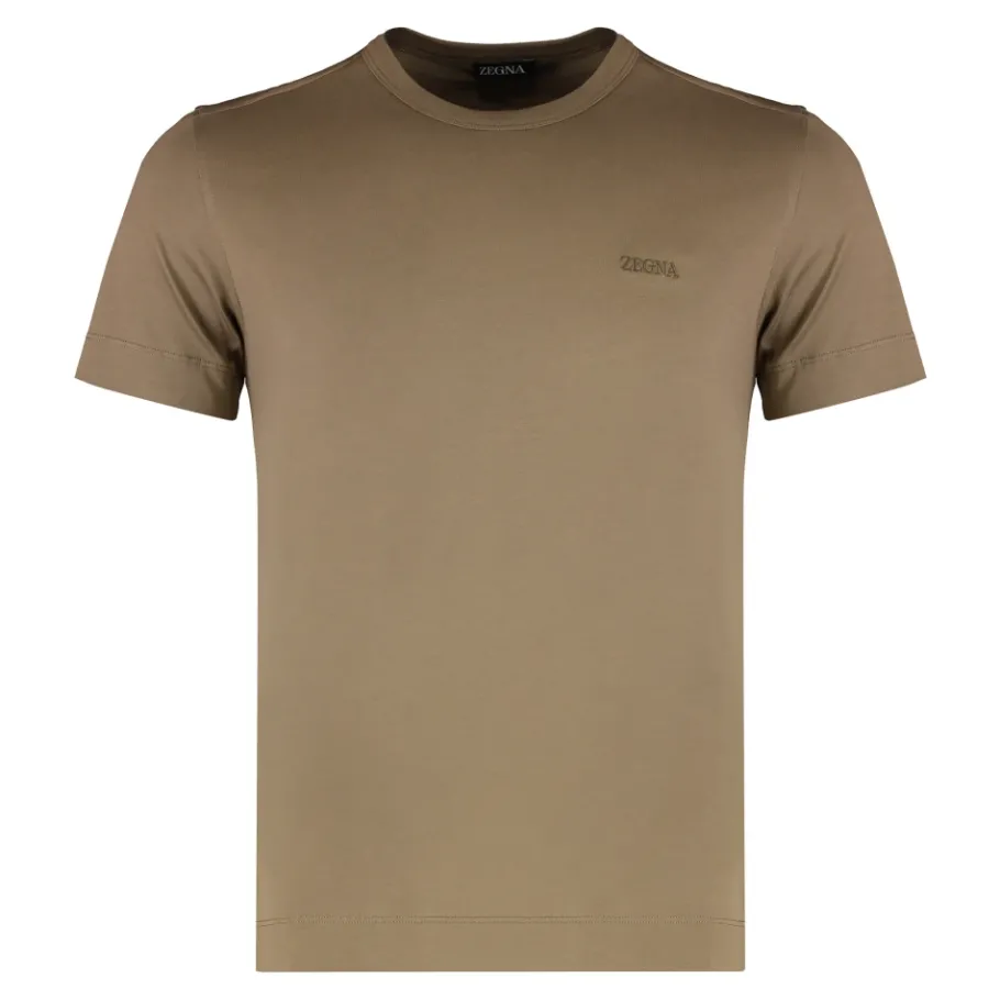 Zegna Katoenen T-shirt met ronde hals-Heren Shirts