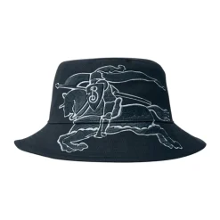 Burberry Katoenen Twill Logo Emmerhoed-Heren Hoeden