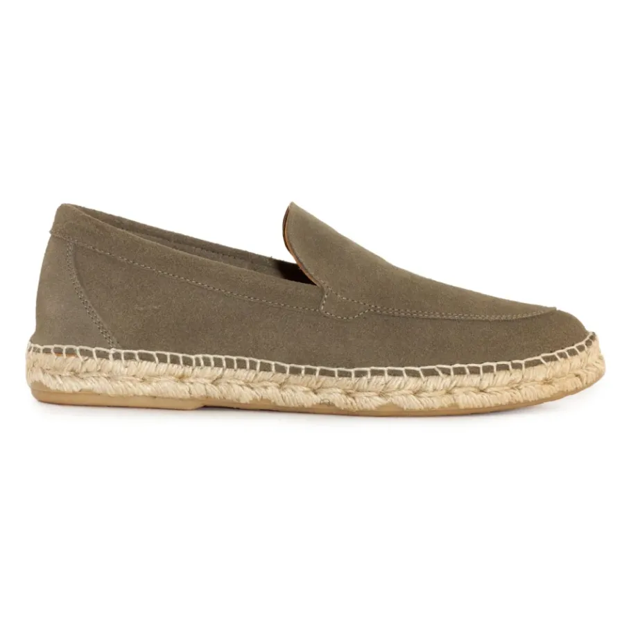 Abarca Khaki e Suède Loafers-Heren Espadrilles