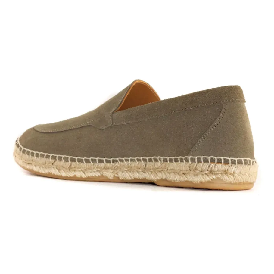 Abarca Khaki e Suède Loafers-Heren Espadrilles