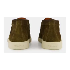 Santoni Khaki Suede Desert Boots-Heren Laarzen