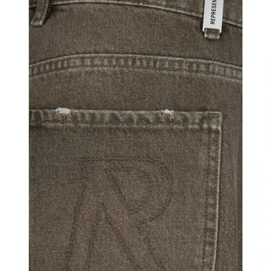 REPRESENT Klassieke Denim Jeans met Logo Borduursel-Heren Jeans