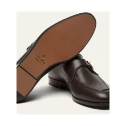 Loro Piana Klassieke Derby Schoenen met Leren Details-Heren Instappers & Slip Ons|Nette Schoenen
