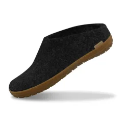 Glerups Klassieke Grijze Wollen Pantoffels-Heren Pantoffels