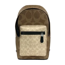 Coach Kleur Blok Leren Sling Pack Rugzak-Heren Rugzakken