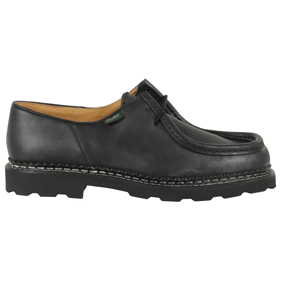 Paraboot Koffie Leren Derbies met Noorse Stiksels-Heren Instappers & Slip Ons|Nette Schoenen
