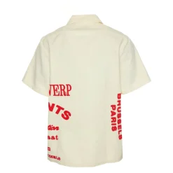 Arte Antwerp Kort overhemd met rode print-Heren Overhemden