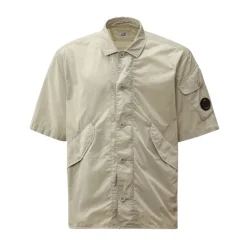 C.P. Company Kortemouw Overhemdjasje Grijs-Heren Overhemden