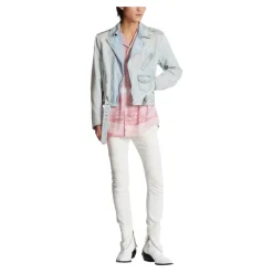 Balmain Kortemouw twill pyjamashirt met ansichtkaartprint-Heren Overhemden