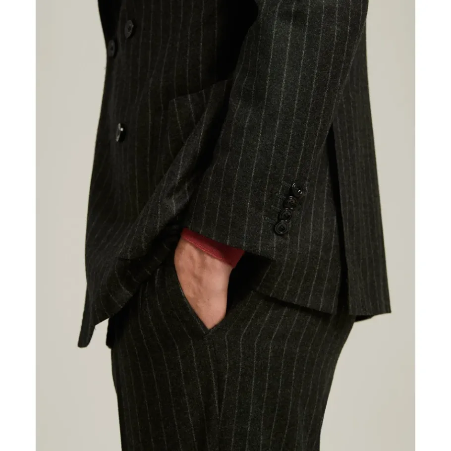 Kiton Krijtstreep Wol Kasjmier Pak-Heren Kostuums