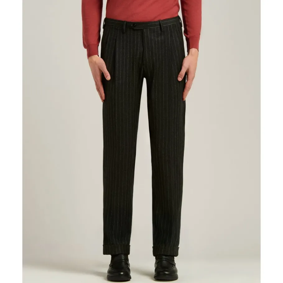 Kiton Krijtstreep Wol Kasjmier Pak-Heren Kostuums