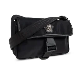 Versace La Medusa Nylon Mini Messenger Bag-Heren Tassen