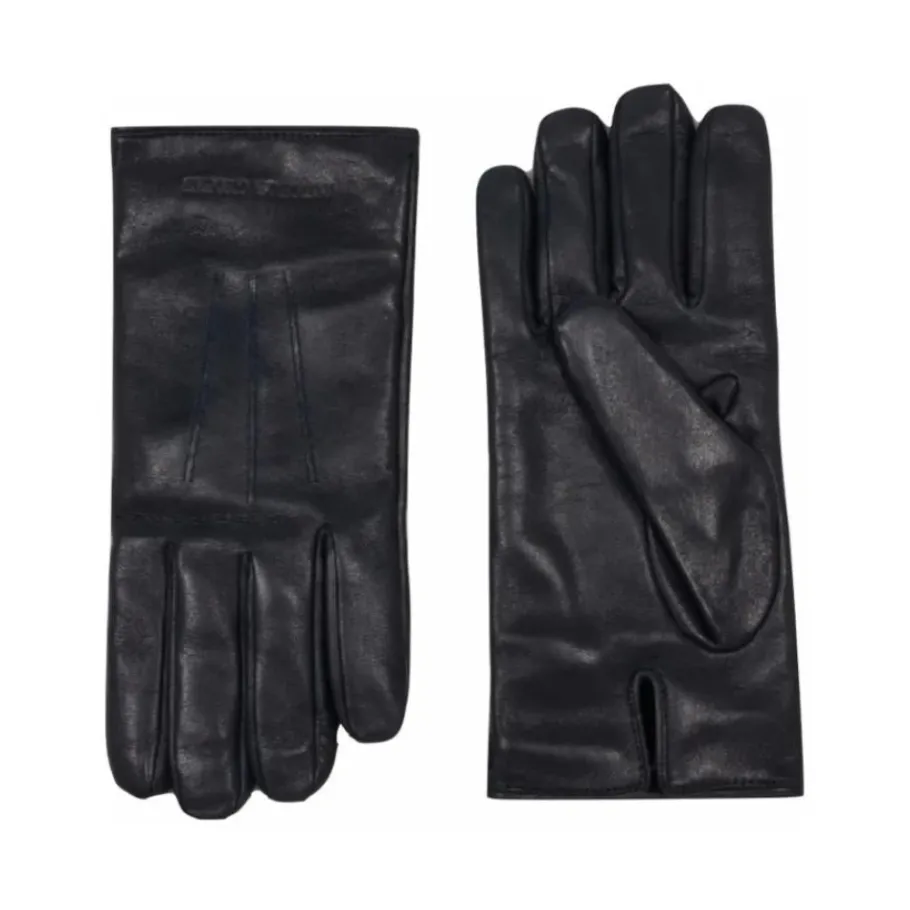 Armani Lamsleren Wolgevoerde Handschoenen-Heren Handschoenen
