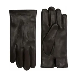 Armani Lamsleren Wolgevoerde Handschoenen-Heren Handschoenen
