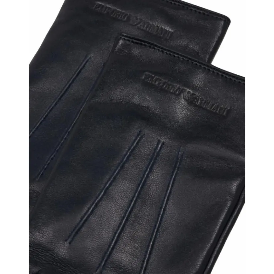 Armani Lamsleren Wolgevoerde Handschoenen-Heren Handschoenen