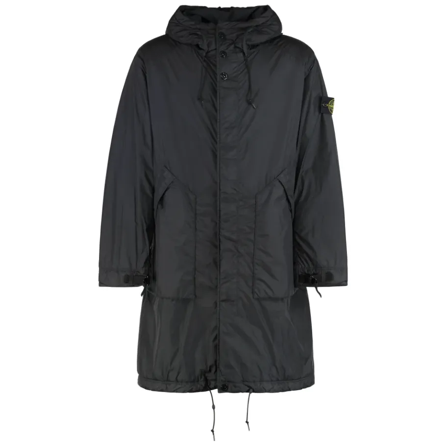 Stone Island Lange parka met capuchon van nylon-Heren Jassen