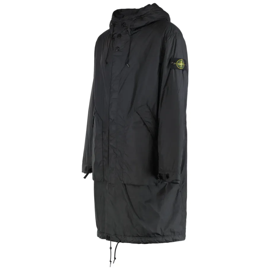 Stone Island Lange parka met capuchon van nylon-Heren Jassen
