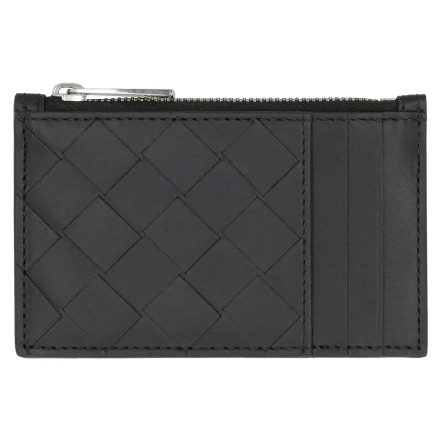Bottega Veneta Leather Card Holder-Heren Portefeuilles