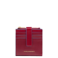 Piquadro Leather women's cardholder with zipped money pocket and RFID protection-Heren Portefeuilles