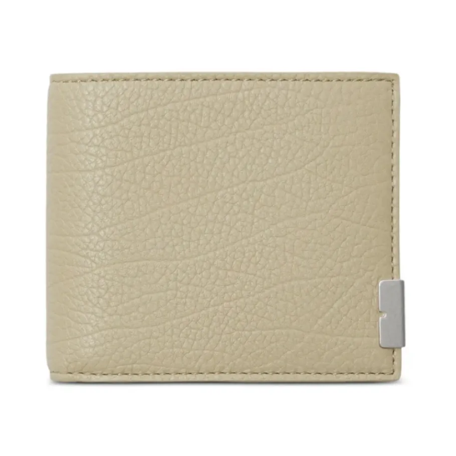Burberry Leren Bifold Portemonnee met Logo Plaque-Heren Portefeuilles