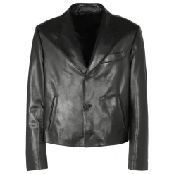 Ferragamo Leren Blazer-Heren Jassen