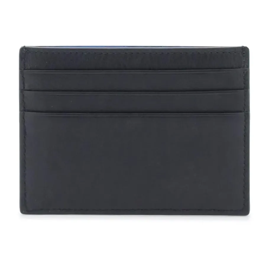 Alexander McQueen Leren Cardholder met Harnas Detail en Logo Print-Heren Portefeuilles