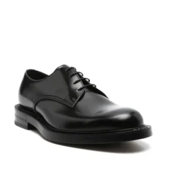 Gucci Leren Derby Schoenen met Logo-Heren Nette Schoenen