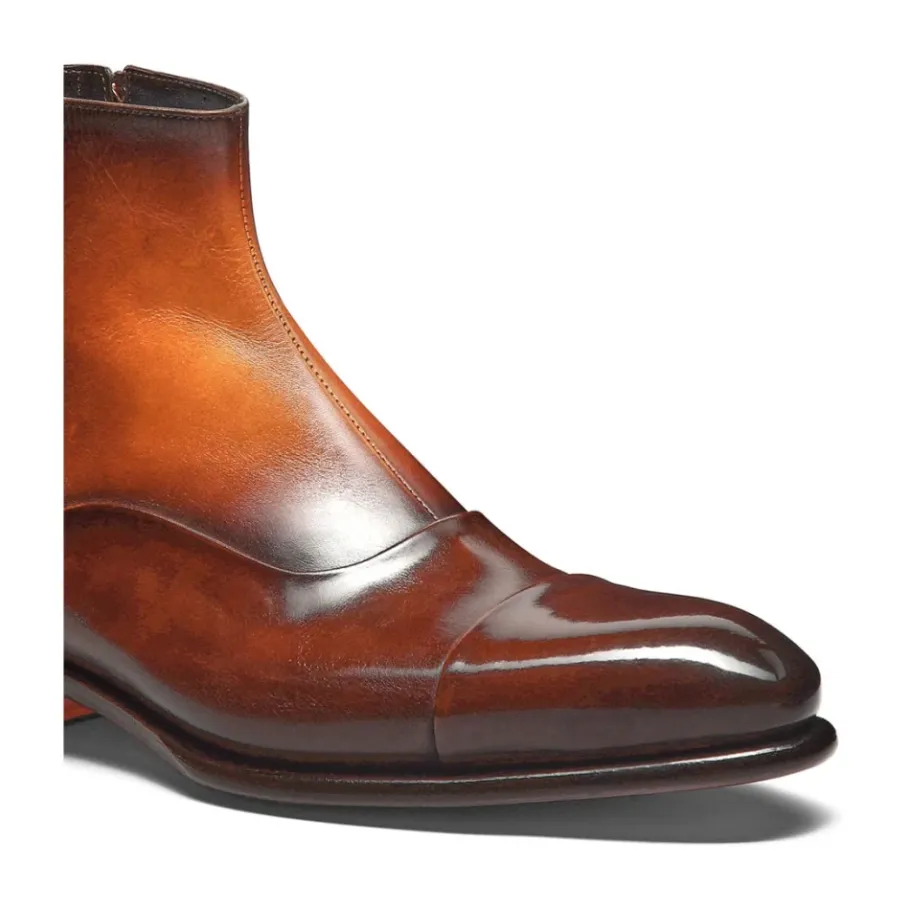 Santoni Leren Enkelboot-Heren Laarzen