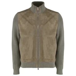 Hugo Leren jack met mouwen van gemengd katoen-Heren Jassen