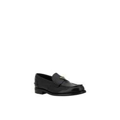 Prada Leren loafers met geborstelde finish-Heren Instappers & Slip Ons