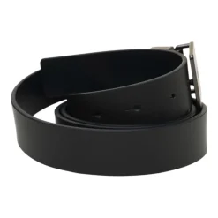 Emporio Armani Leren Logo Gesp Verstelbare Riem-Heren Riemen